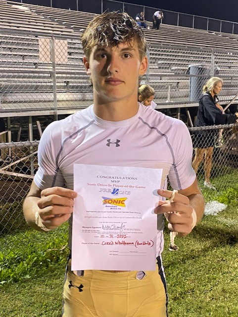 Sonic Drive-In Player-of-the-Game for Friday, Sept. 23 – Creed Whittemore (Buchholz)